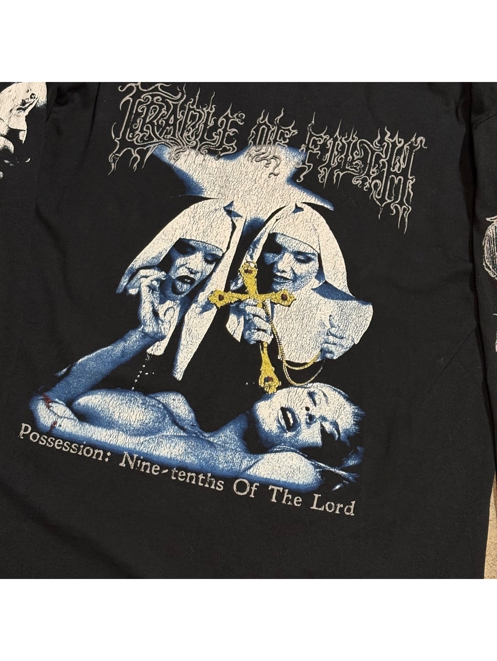 Cradle of Filth Possession Men’s Long Sleeve Graphic T Shirt Black Sz L Gildan